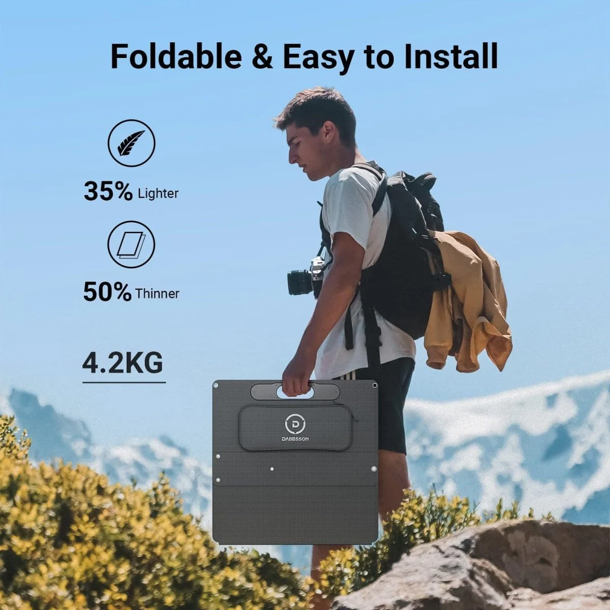 Dabbsson 120W Portable Solar Panel - Image 4