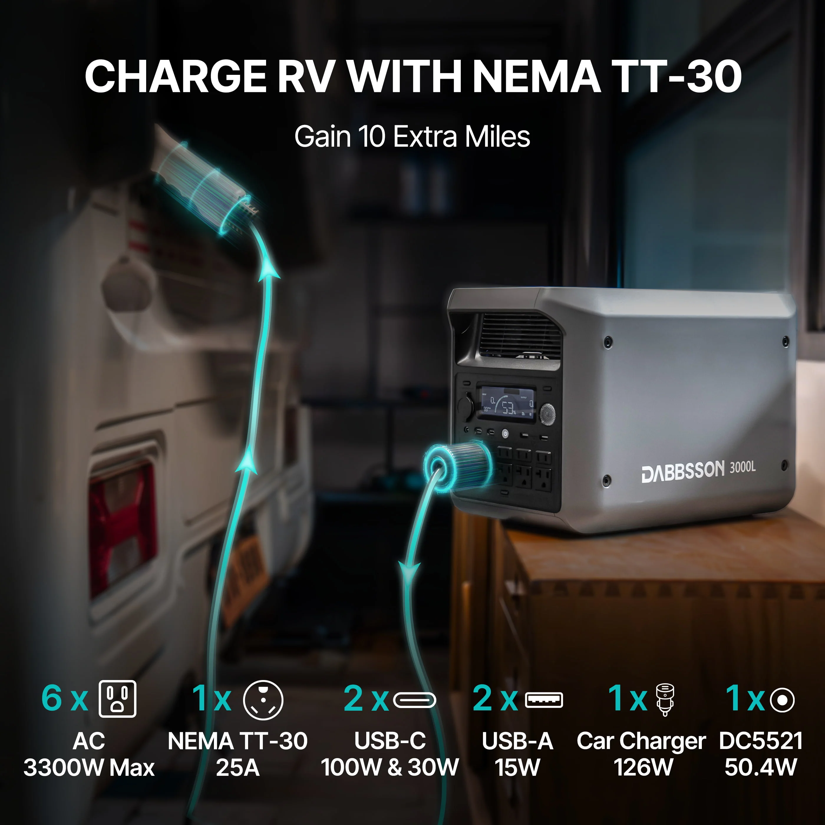 Stay powered during blackouts | Dabbsson 3000L power station | 3072Wh power storage - Image 4